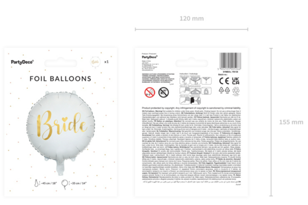 Folienballon - Bride gold- ø 35cm